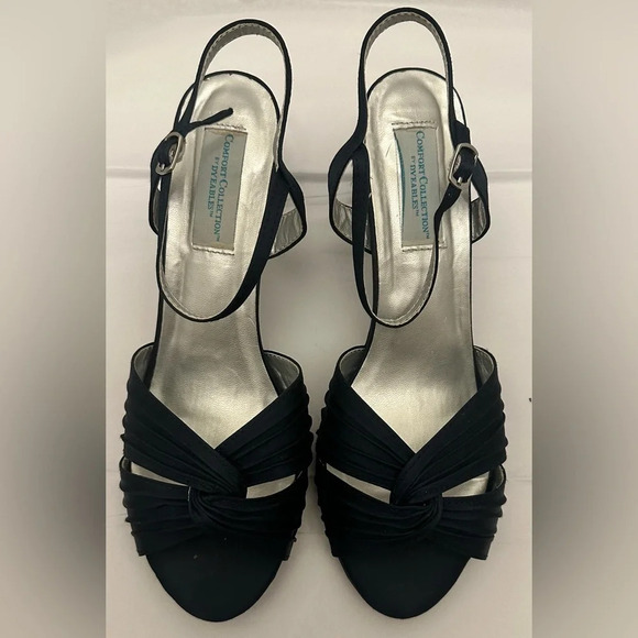 Dyeables Women’s Matilda Heel Navy Sandal Size 10 - Picture 2 of 8